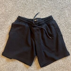 Men's Zyia Fleece Shorts, M, EUC, Black, 6" inseam.